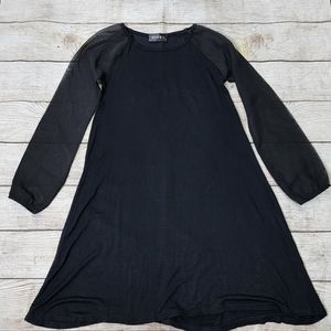 Club L Girls A Line Dress with sheer sleeves